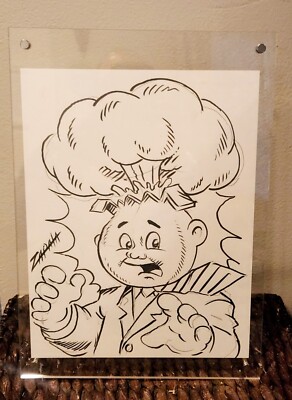 ADAM BOMB SIGNED SKETCH BY JEFF ZAPATA HAND DRAWN FULL PAGE SIZE VERY RARE! GPK 