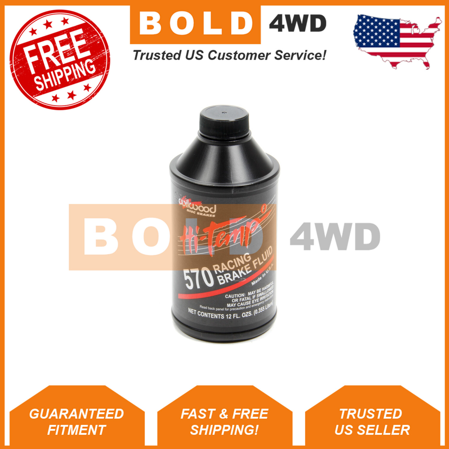 Wilwood Brake Fluid 570 HiTemp Racing DOT 4 12 oz Each 290