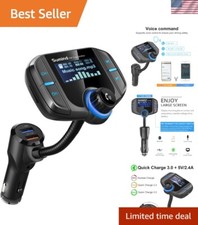 Intelligent Bluetooth FM Transmitter with CVC  1.7" Display for Smart Cars