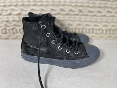 Converse Chuck Taylor All Star High Top Shoes Solid Black Youth Size 13