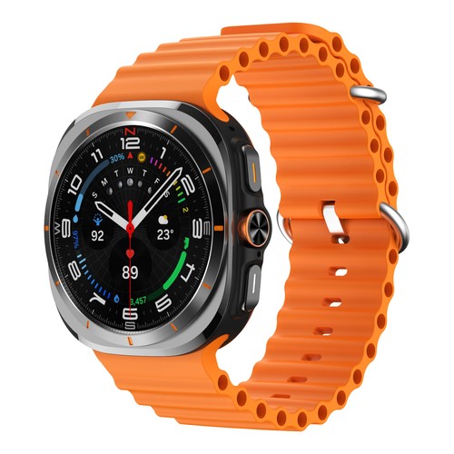 For Galaxy Watch Ultra 47mm Soft Ocean Silicone Sport Strap Replacements Bands - 第 24/46 張圖片