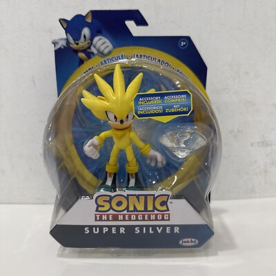 #ad Sonic the Hedgehog SUPER SILVER 4quot; Figure White Emerald NEW RARE Jakks Pacific $49.99