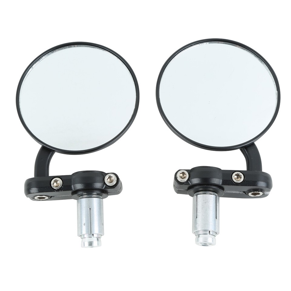 Bar End Mirror Chrome BLACK 3\, image size:960x960