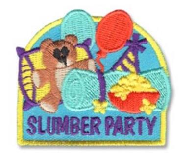 Girl Boy Cub SLUMBER PARTY Sleepover Pajama Fun Patches SCOUTS GUIDE overnight