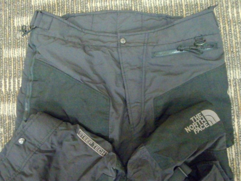 THE NORTH FACE BLACK SNOWMOBILE SKIING SNOW BOARDING STEEP TECH ADULT PANTS SZ L