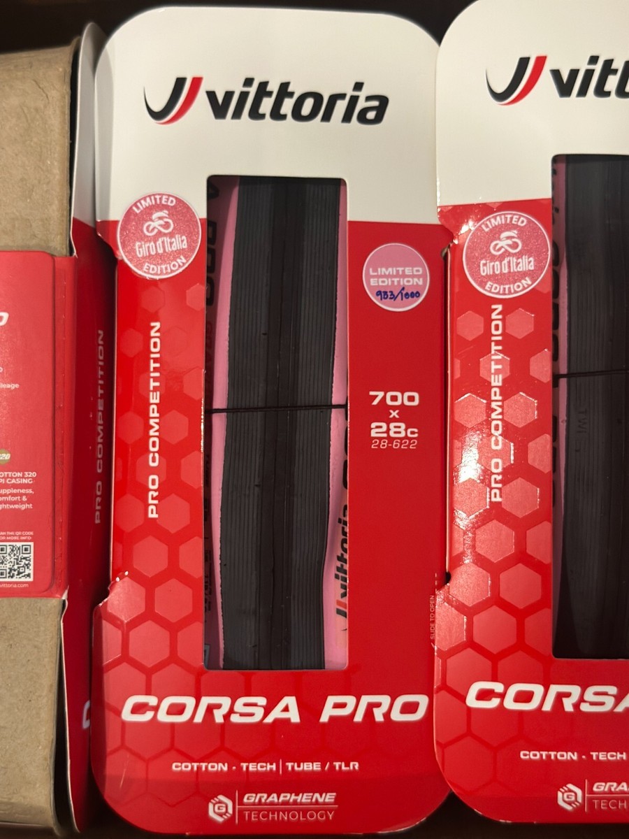 Vittoria Corsa Pro Giro d' Italia pink 28c limited edition pair