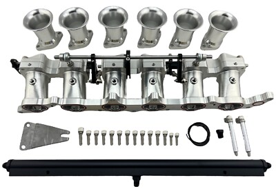 Intake Manifold ITB Kit Individual Throttle Bodies & Fuel Rail fits 2JZGE 2JZ GE