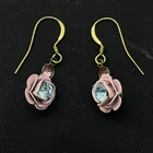 Earrings Michal Negrin Crystals Elegant flowers Made in Israel