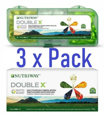 3 pcs x Amway nutriway & Nutrilite Double x PHYTO Mischung 31 Tag Multivitamin