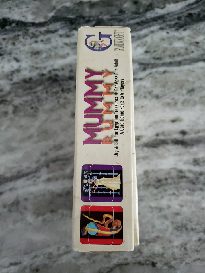 Gamewright Mummy Rummy Egyptian Treasures 1994 juego de cartas familiar elección de los padres Foto 4 de 4