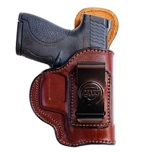 Max Carry Premium Brown Leather IWB Gun Holster for Smith & Wesson M&P Shield