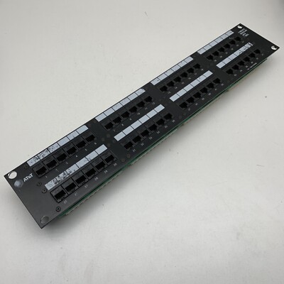 Lot of (5) AT&T 1100CAT5 Modular Patch Panel CAT5 RJ45 Jack Ethernet 48-Port