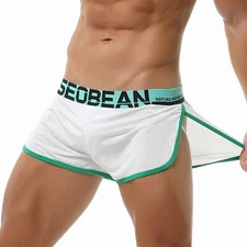 SEOBEAN  NEW SUMMER LOUNGE SPLIT TRUNKS with jackstrap inside