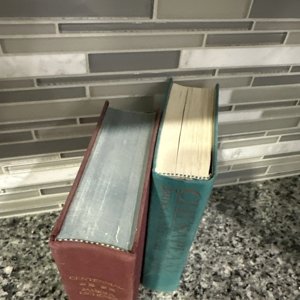 VTG James A. Michener 1975 Lot Of 2 CHESAPEAKE CENTENNIAL First Editions Book Foto 2 de 4