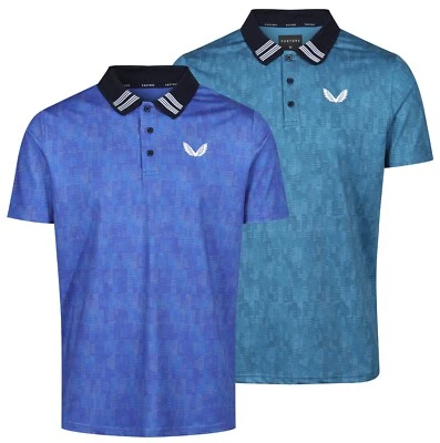 Castore Golf Grafik Golf Poloshirt - Geopruck - UVP £ 55