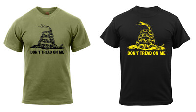 Don't Tread On Me Gadsden  Flag Navy Jack T-shirt Patriot Snake Retro Patriotic