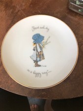 6 Holly Hobbie Collector's Plates Miniatures 6  Round Made In Japan
