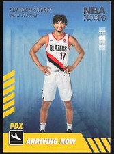 2022-23 Hoops Arriving Now Shaedon Sharpe #7 Portland Trail Blazers
