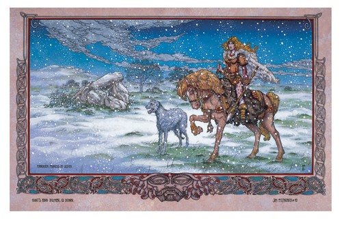 IMPRESIÓN ARTÍSTICA IRLANDESA CELTA FINNCHEOM, PRINCESA DEL ULSTER 33x23 por Jim FitzPatrick - Imagen 3 de 3