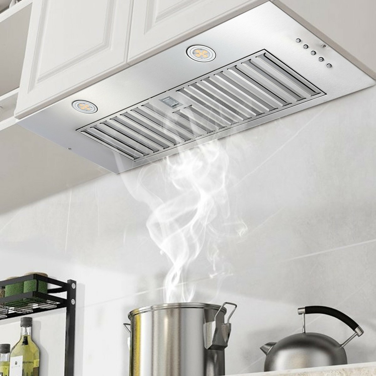 36 Smart Insert Range Hood With Light In Stainless Steel, 41 OFF