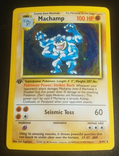 Pokemon Card Base Set Machamp 8/102 | eBay