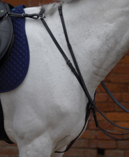Hy Equestrian Hunting Breastplate Leather Neck Wither Strap Removable Martingale
