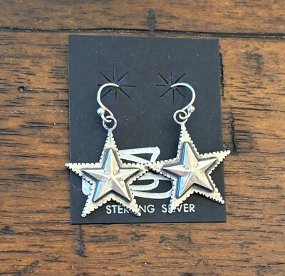 Gregory Segura Sterling Texas Lone Star Earrings