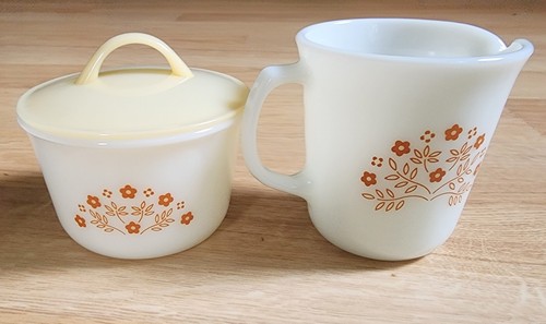 Vintage Corelle Summer Impressions Completer Set 5-W-142 Platter Sugar Creamer - Picture 2 of 7