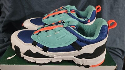 Puma Trailfox Overland Galaxy Blue Turquoise Trail Shoes Mens Size 11.5 New 