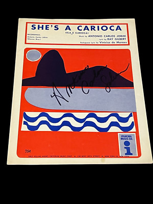 Antonio Carlos Jobim She's A Carioca Brazil Jazz Signed Autograph Sheet Music