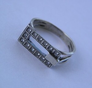 Bague Vintage Ukrainienne En Argent 925 - Trident Magique - Bijou Fantaisie Ancien