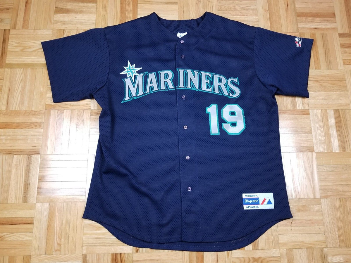 VINTAGE SEATTLE MARINERS #19 MAJESTIC MLB BASEBALL JERSEY SZ VINTAGE SEATTLE MARINERS #19 MAJESTIC MLB BASEBALL JERSEY SZ
