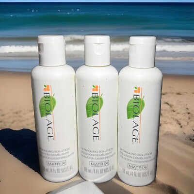 3 Matrix Biolage DELTANGLING SOLUTION 4oz Ea (Blue Formula)