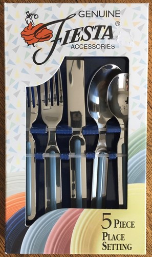 Fiesta Cycles Striped Flatware Silverware 5 Piece Set - Choose a set - Picture 6 of 27