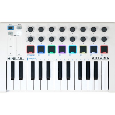 Arturia MiniLab MK2 weiß 25 Tasten USB Controller Tastatur (WEISS)