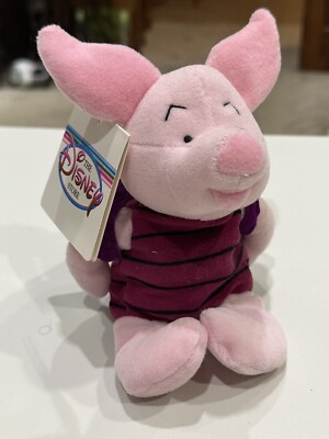 Walt Disney World Disney Store Winnie the Pooh Piglet 8'' Mini Bean Bag Plush NWT