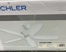 Kichler 330160SBK Renew 52 in. Indoor Satin Black Ceiling Fan with Pull Chain