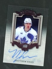 2023 Upper Deck Clear Cut Matthew Knies Portraits VG Toronto Maple Leafs Auto
