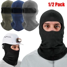 1/2PC Balaclava Fleece Full Face Mask Winter Men Women Thermal Windproof Ski Hat