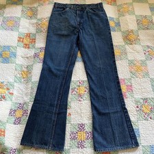 Vintage 70s Levi's 646 Orange Tab Dark Super Flare Bell Bottom Jeans USA 31 x 33