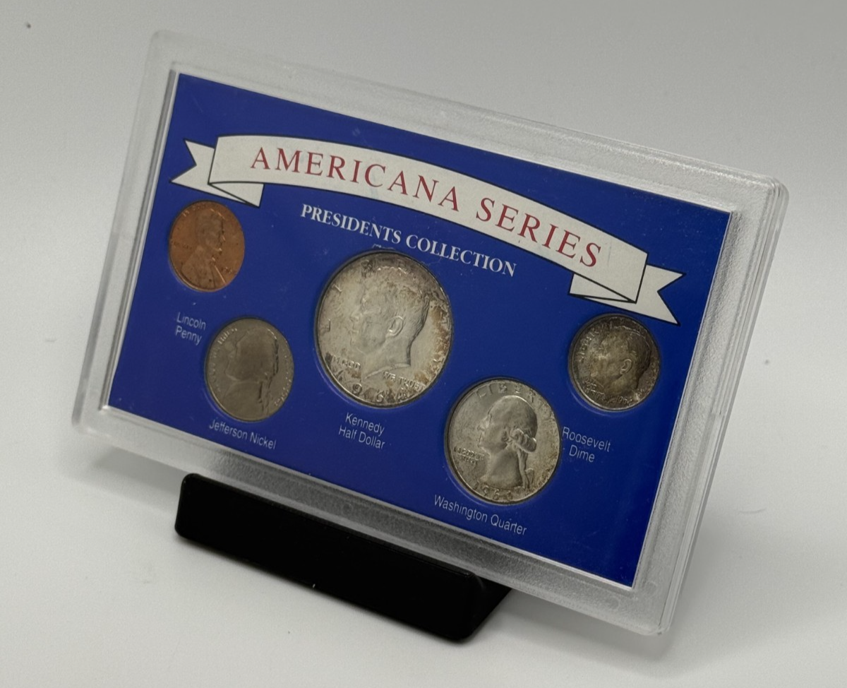Americana Presidents Coin Set 1964 Silver Kennedy Half Quarter