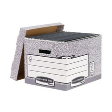 (Pack of 10) Bankers Box Grey Standard Storage Box 00810-FF - Free 24h Delivery