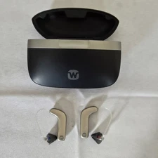 Widex SmartRic WPP 401 Pair Silver & Portable Charger Gently Used 