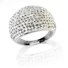 ANELLO DA DONNA MANUEL.ZED IN ACCIAIO RESINA E STRASS R2065_0004