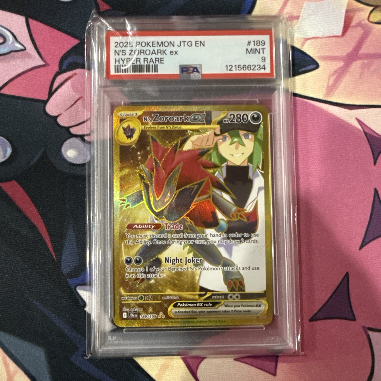 N'S Zoroark Ex 2025 Pokemon Journey Together #189/159 Hyper Rare PSA 9