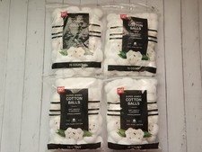 (Pack of 4) Super Jumbo Cotton Balls 100% Pure Cotton 70 Ct Per Bag Total 280 Ct