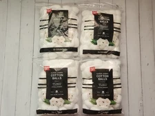 (Pack of 4) Super Jumbo Cotton Balls 100% Pure Cotton 70 Ct Per Bag Total 280 Ct