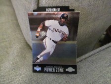 1998 Upper Deck BARRY BONDS Power Zone #PZ6 Diecut Card SF GIANTS RARE