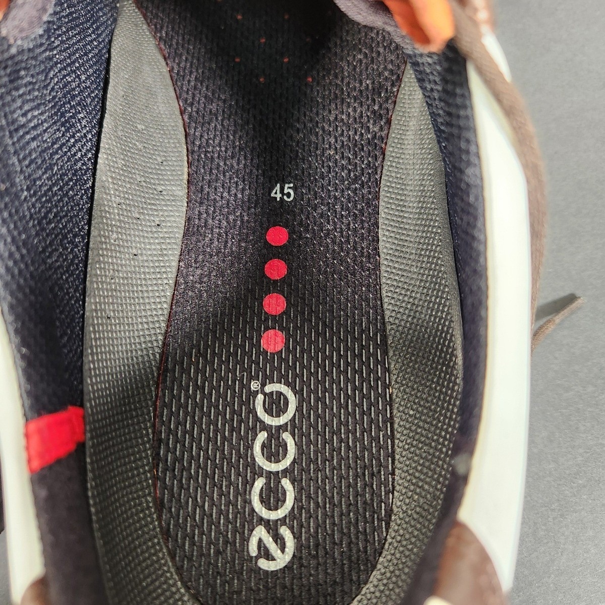 ECCO Golf Shoes Mens 11-11.5 White Brown Gore-Tex Leather Spiked Cleats Wingtip Men main image 4