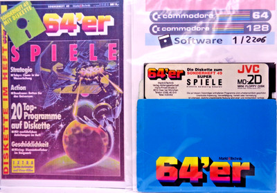 COMMODORE 64/128 -- SUPER GAMES (M&T DISK FOR 64's SPECIAL ISSUE 49)